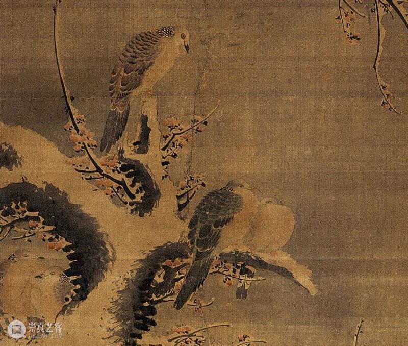 LONG玩艺儿 | 吕纪《红梅斑鸠图》：红梅、积雪和毛茸茸的鸟儿 崇真艺客