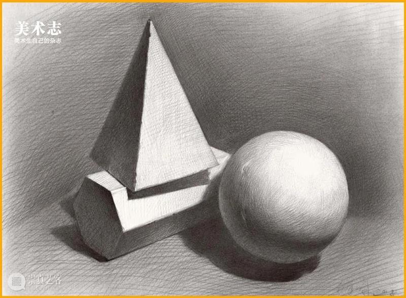 【素描基础教学】四棱锥的绘画技巧，虽然简单，但却蕴含很多知识点 ！ 崇真艺客
