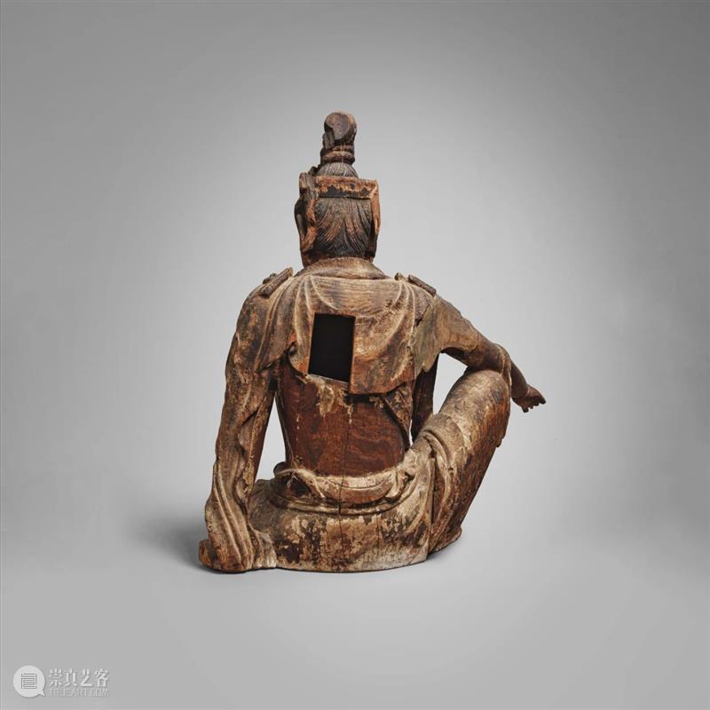 天价成交的造像：金 木雕彩绘水月观音坐像 崇真艺客