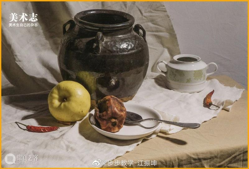 【素描静物】从0-100，你应该想些什么？这样的范画真的应该多看 ！ 崇真艺客