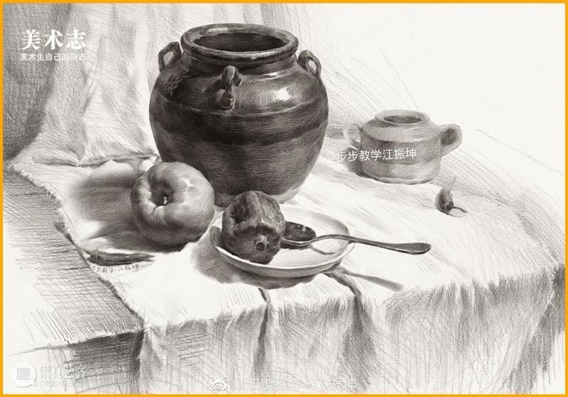 【素描静物】从0-100，你应该想些什么？这样的范画真的应该多看 ！ 崇真艺客