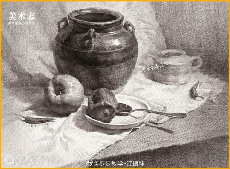 【素描静物】从0-100，你应该想些什么？这样的范画真的应该多看 ！ 崇真艺客