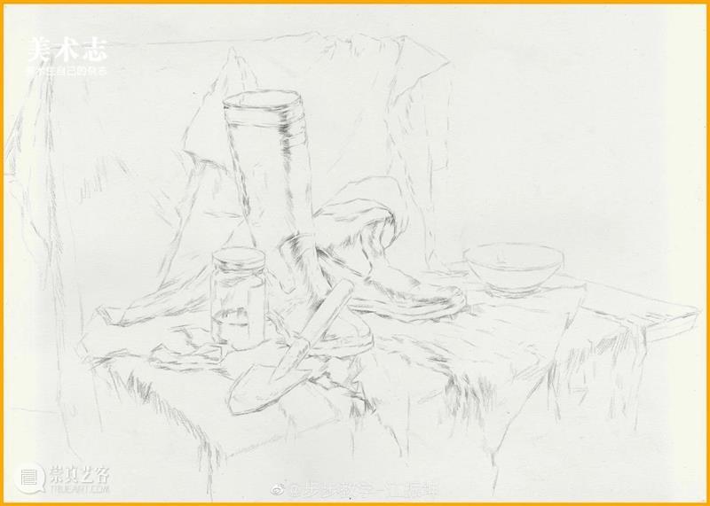 【素描静物】从0-100，你应该想些什么？这样的范画真的应该多看 ！ 崇真艺客