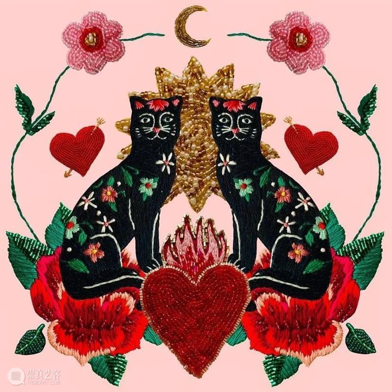 刺绣与插画艺术的结合 崇真艺客