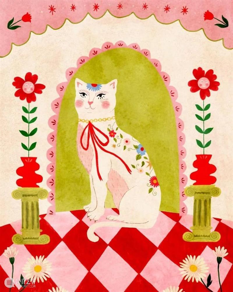 刺绣与插画艺术的结合 崇真艺客