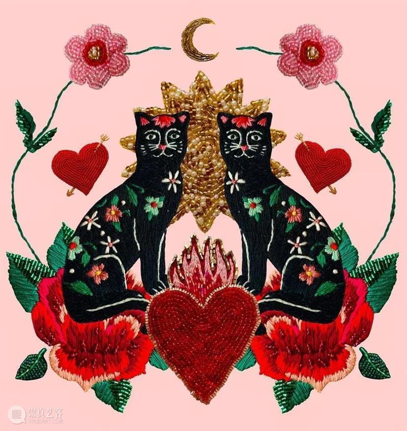 刺绣与插画艺术的结合 崇真艺客