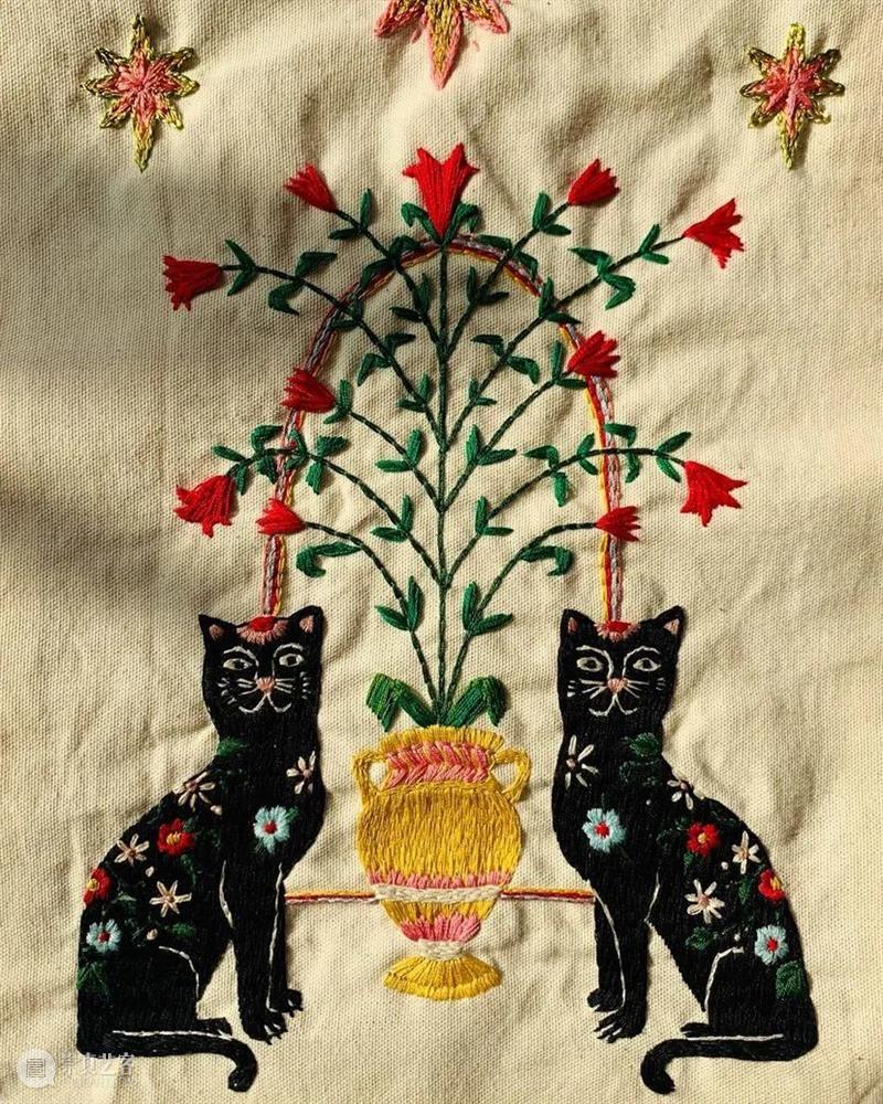 刺绣与插画艺术的结合 崇真艺客