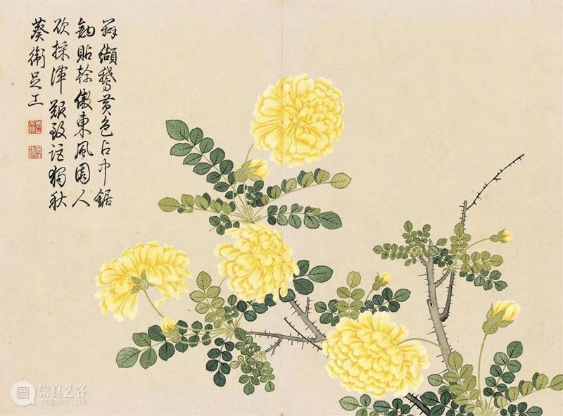 钱维城 花卉册(十二开)丨中国嘉德30周年精品回顾 崇真艺客