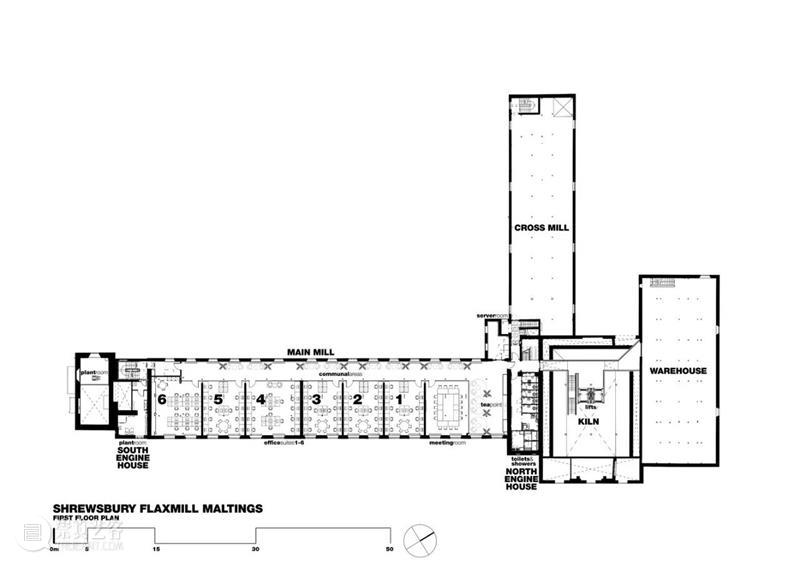 铸铁框架与砌体，什鲁斯伯里麦芽厂改造 / Feilden Clegg Bradley Studios 崇真艺客