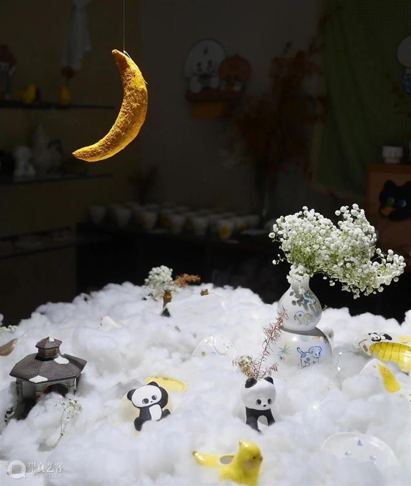 园区空间｜Fly me to the moon：升时 × 一颗八子陶瓷手作插画个展 崇真艺客