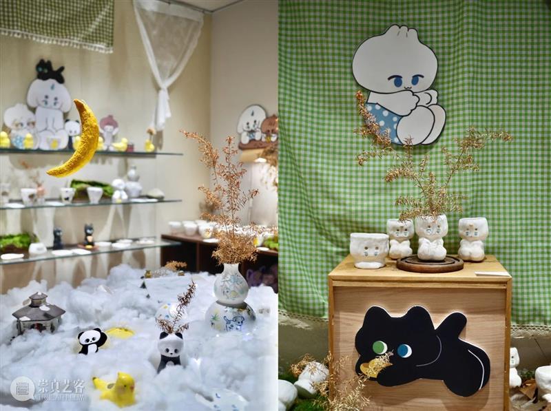 园区空间｜Fly me to the moon：升时 × 一颗八子陶瓷手作插画个展 崇真艺客