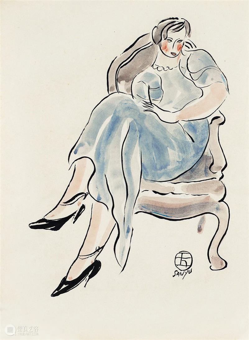 LONG玩艺儿 | 常玉画作《红衣女子》《坐姿女像》 崇真艺客
