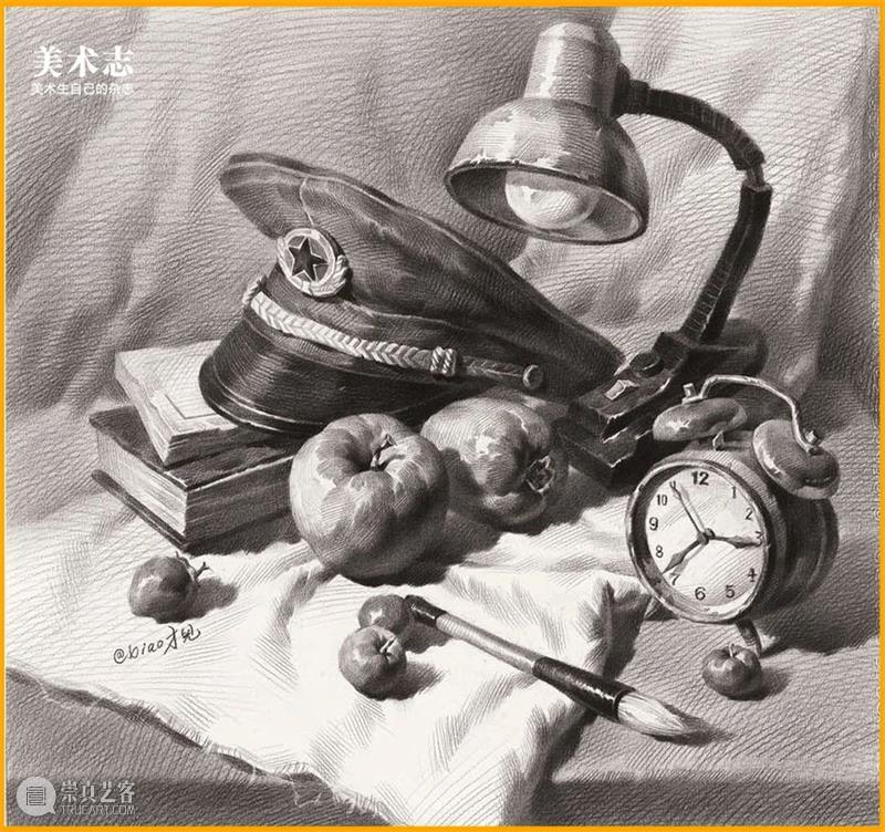 【素描静物】先用时间的堆砌尝试做到90分，你就会发现拿高分这么简单！ 崇真艺客