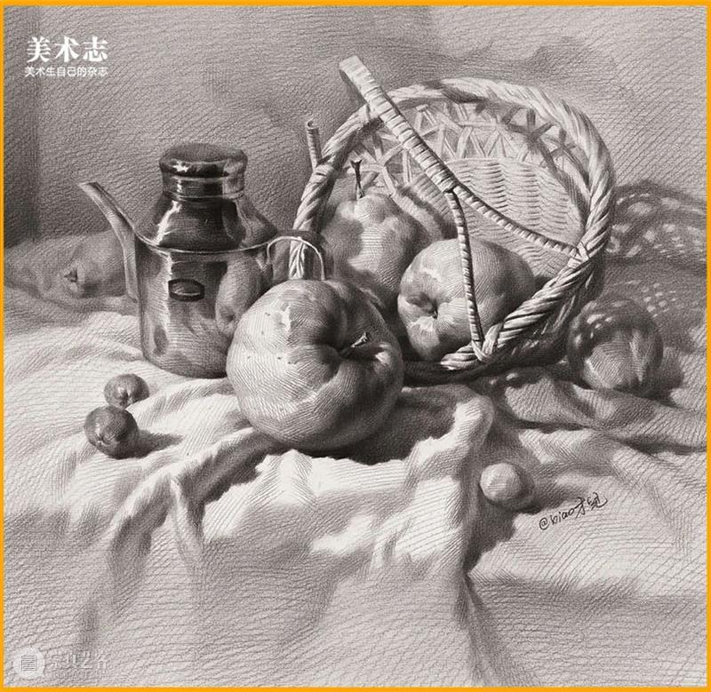 【素描静物】先用时间的堆砌尝试做到90分，你就会发现拿高分这么简单！ 崇真艺客
