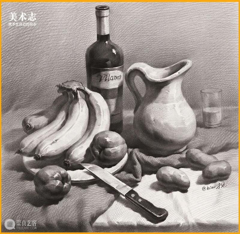 【素描静物】先用时间的堆砌尝试做到90分，你就会发现拿高分这么简单！ 崇真艺客