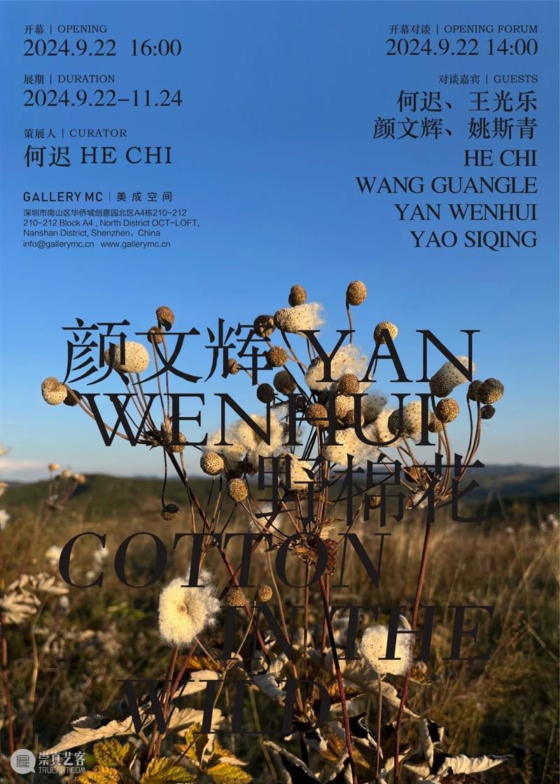 预告 | “颜文辉:野棉花”开幕对谈 崇真艺客