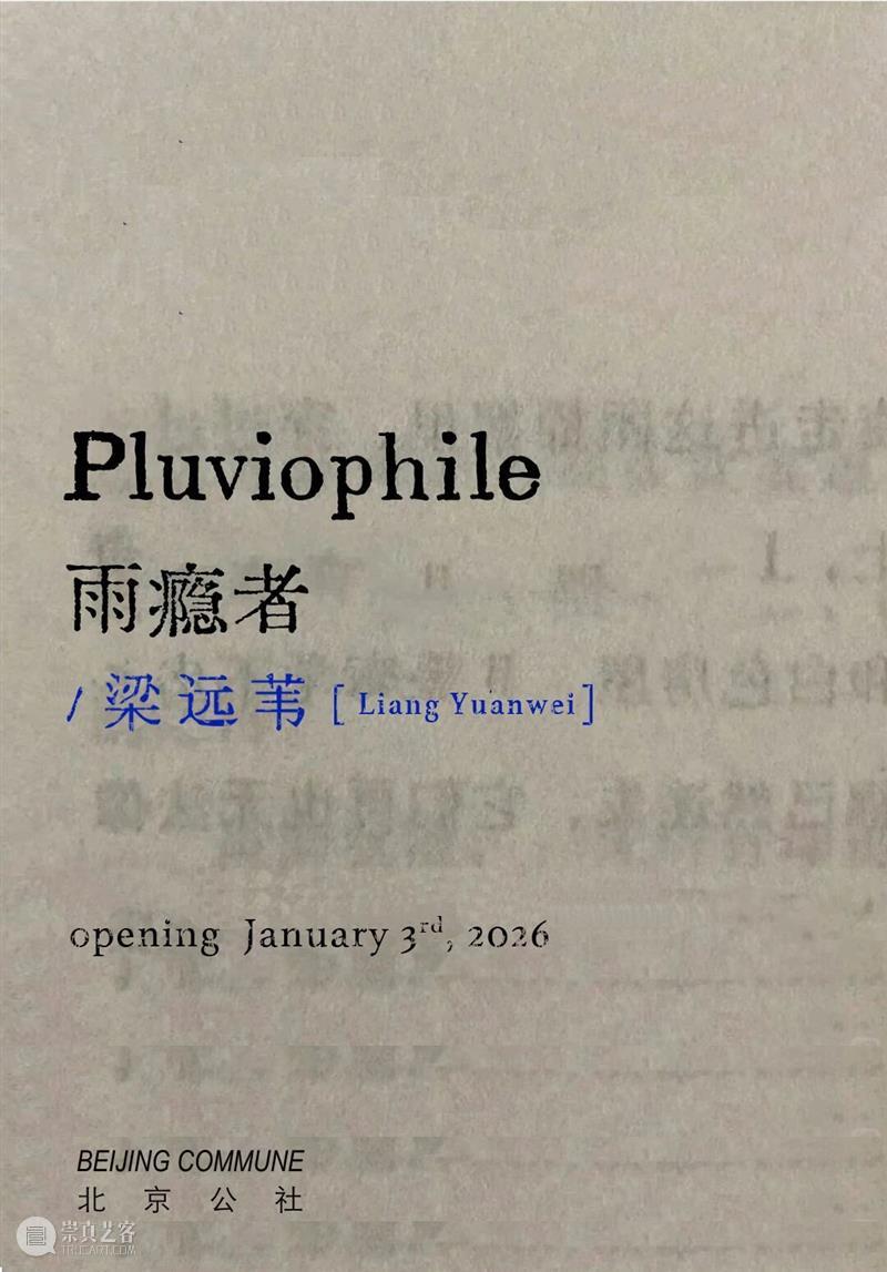即将展出｜梁远苇「雨瘾者 Pluviophile」将于1月3日开幕｜北京公社 崇真艺客