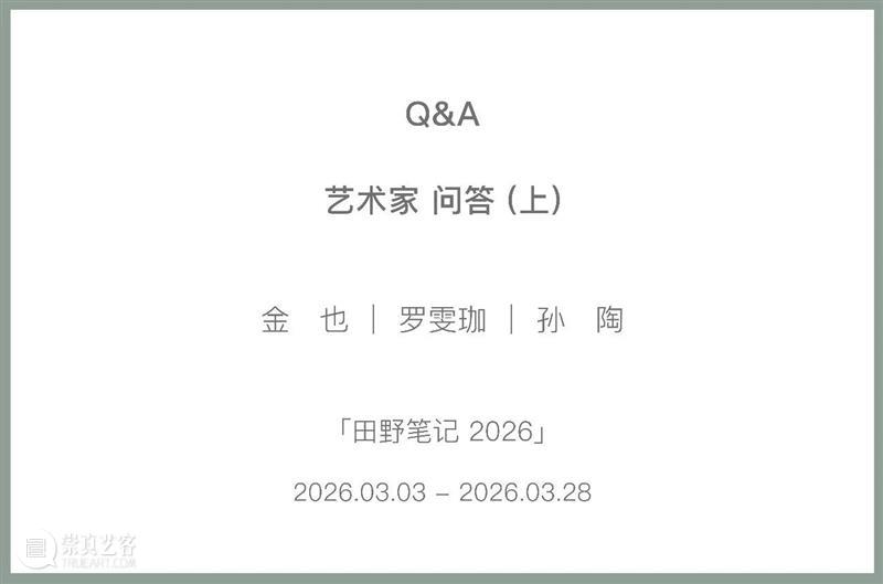 新氧艺O2art｜艺术家Q&A｜金也、罗雯珈、孙陶 崇真艺客