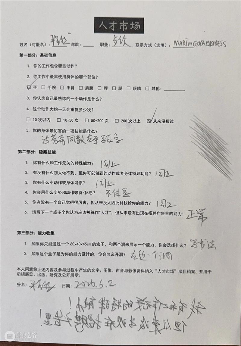 柳浪闻莺艺术驻留（OSWAR）｜徐立霜：“人才市场”驻留工作回顾 崇真艺客